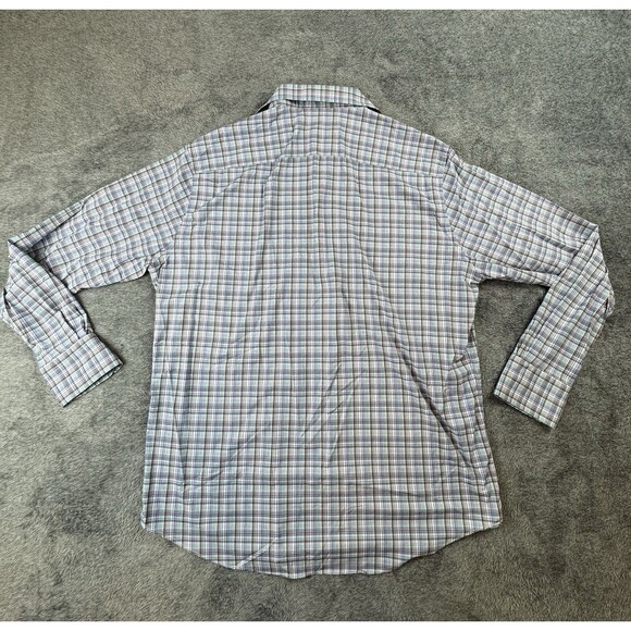 Peter Millar Button Up Shirt Mens Size XL Checker Long Sleeve Summer Comfort - Picture 2 of 8